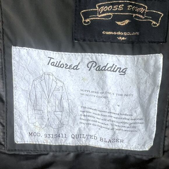 Men's Comodo Square Quilted Blazer Goose Down Winter Coat Korean Size 110 (M) - Picture 5 of 10